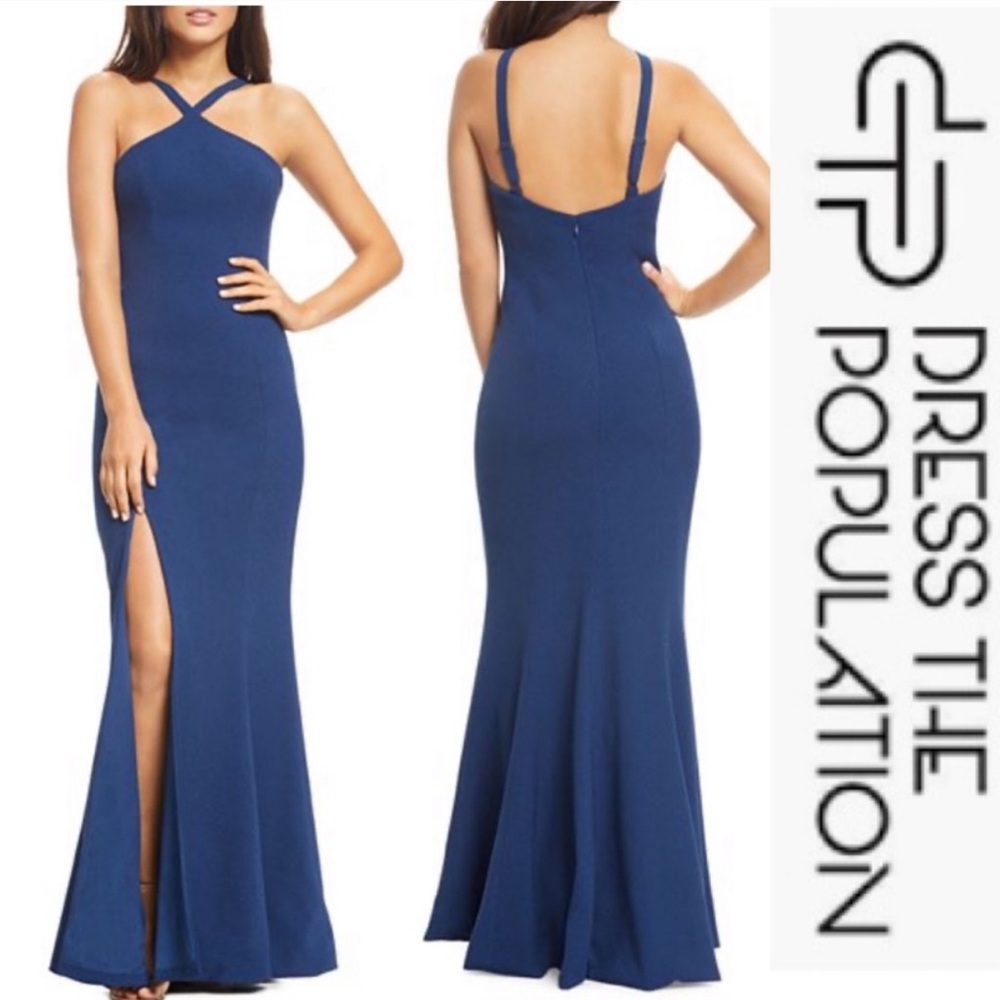 Dress the population Blue Gown